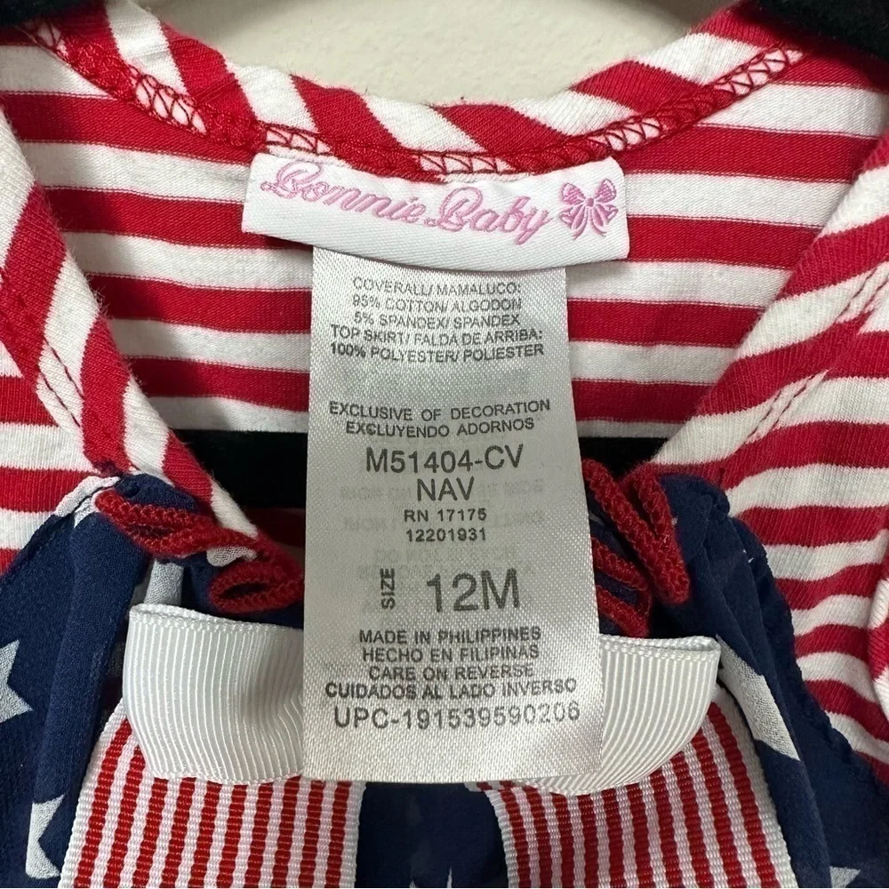 BONNIE Baby Patriotic Dress in Size 12 months